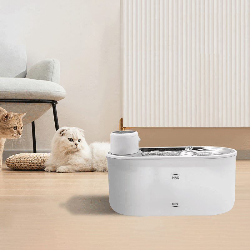 Stainless Steel Plate Pet Timing Flow Induction Function Water Feeder