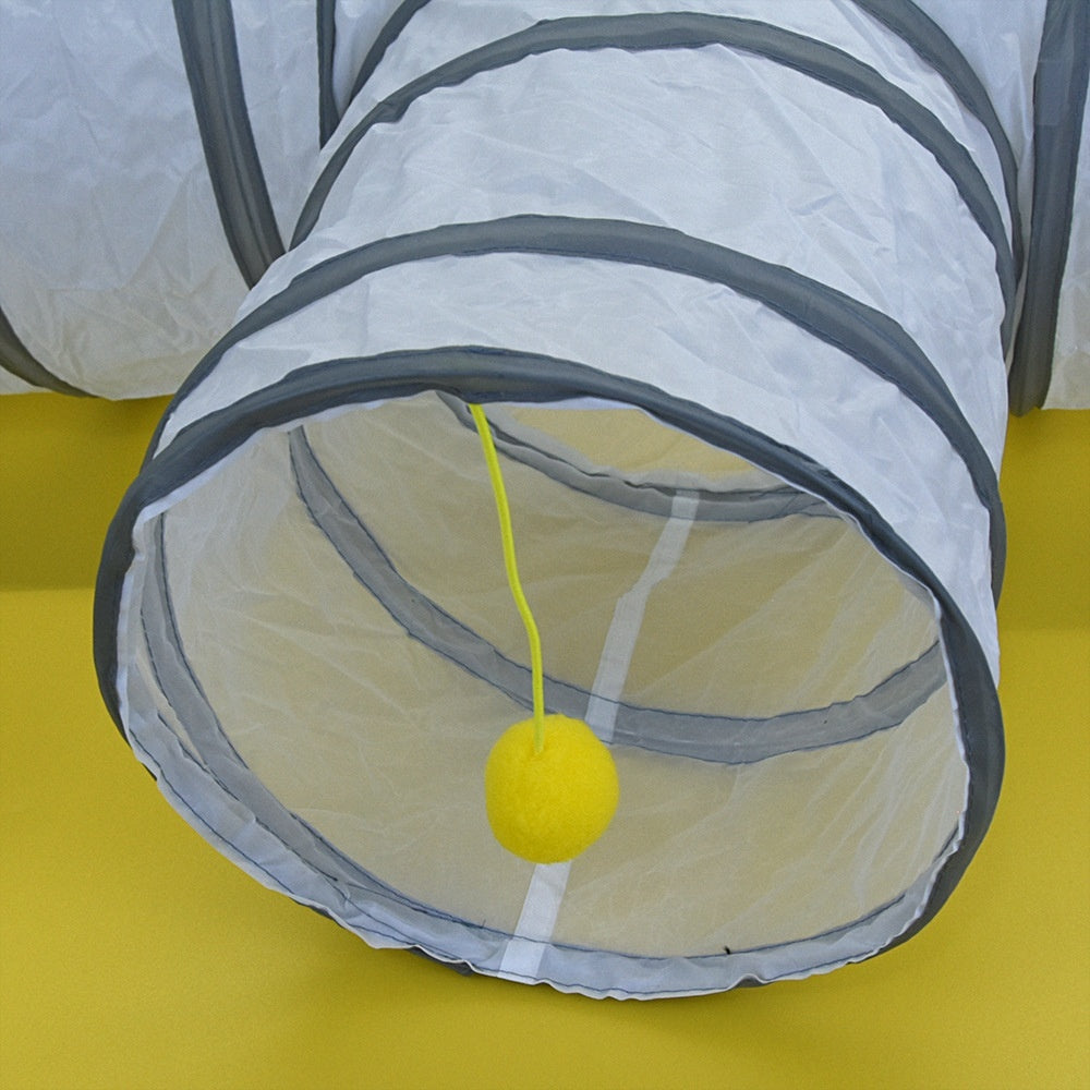 White Cat Tunnel Rolling Dragon Pet Toy Supplies