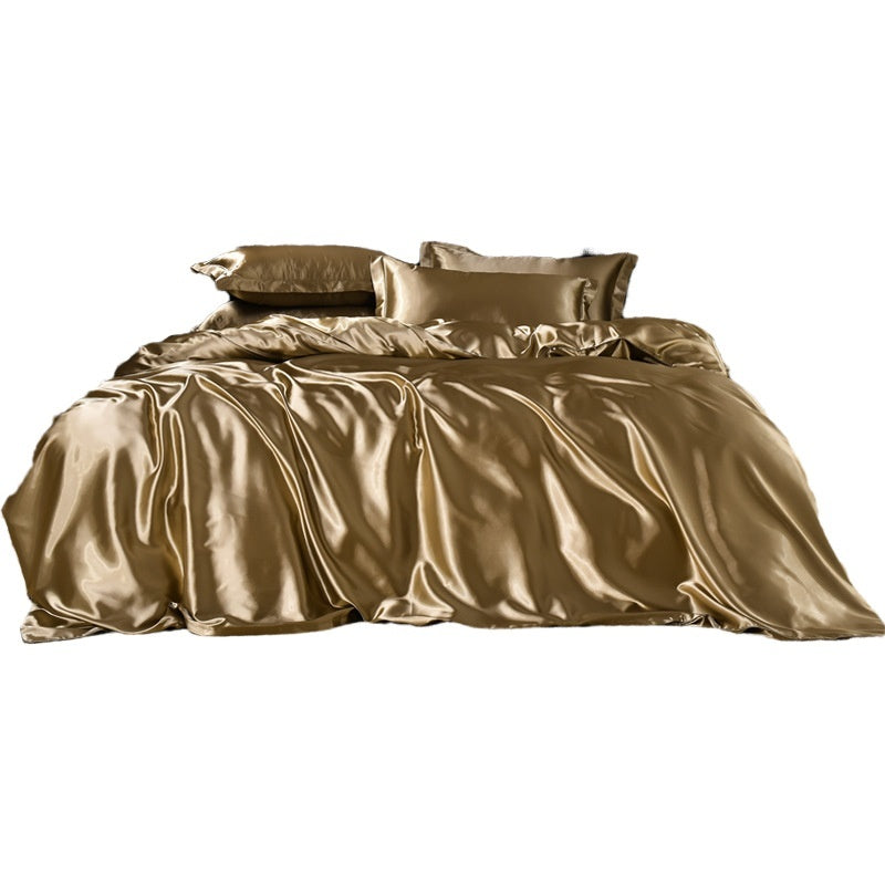 Four-piece Silky Sleep Bare Silk Quilt Cover