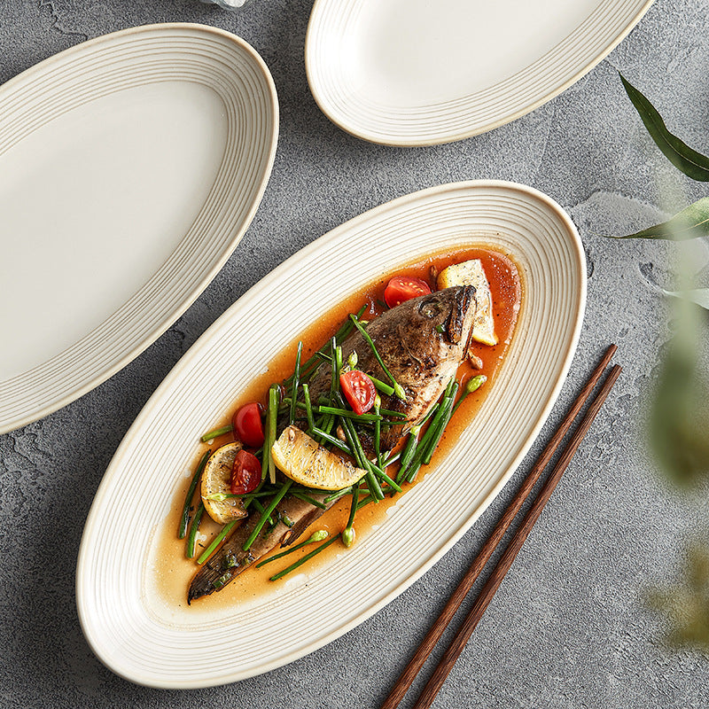 Household Light Luxury High-grade Tableware High Temperature Resistance Plate