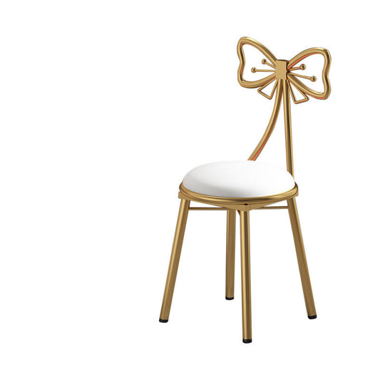 Light Luxury Dressing Stool Home Dining Chair Backrest Petals