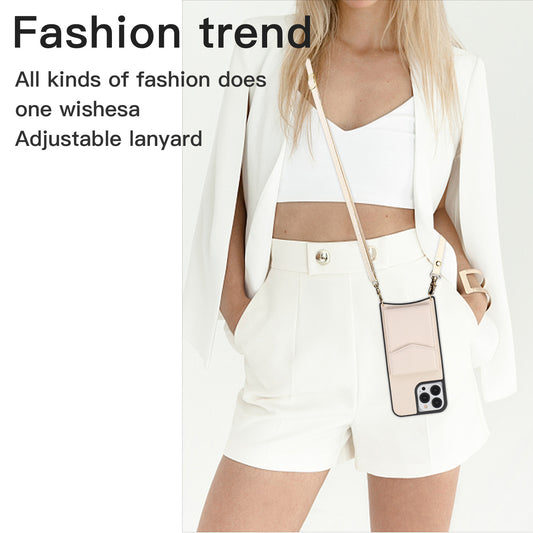 Inclined Straddle Mobile Phone Case Plug-in Fishtail TPU Leather