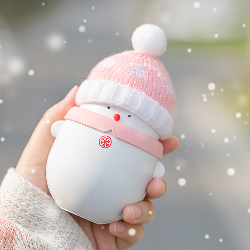 2 In 1 Hand Warmer USB Rechargeable Electric Hand Warmer Heater Mini Pocket Warmer Power Bank Snowman Christmas Gift