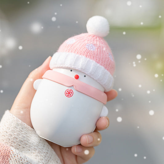 2 In 1 Hand Warmer USB Rechargeable Electric Hand Warmer Heater Mini Pocket Warmer Power Bank Snowman Christmas Gift
