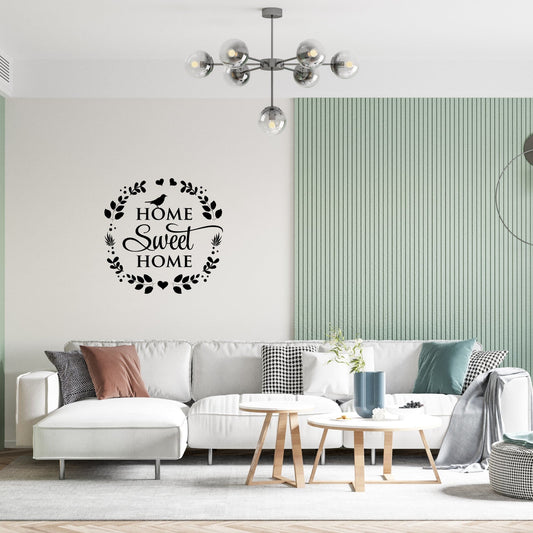 Decor - Home Sweet Home Removable Vinyl Wall Decal - Easy Peel and Stick Wall Art-1