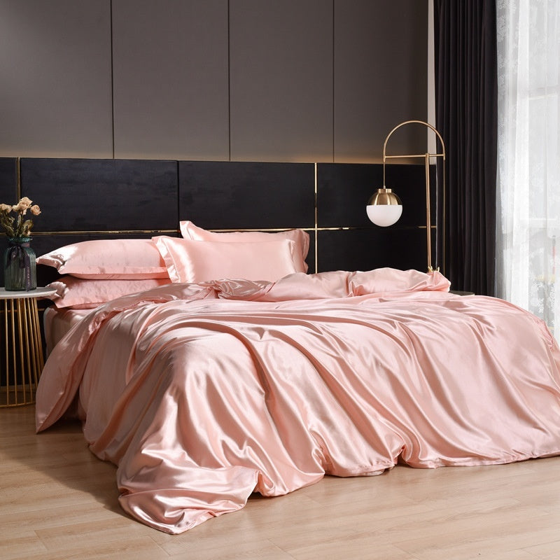 Four-piece Silky Sleep Bare Silk Quilt Cover
