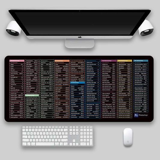 Shortcut Key Mouse Pad Oversized Thickened Desk Keyboard Pad
