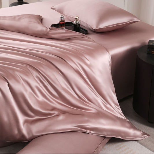 Silk Four-piece Set 19 M Pure Color Pillowcase