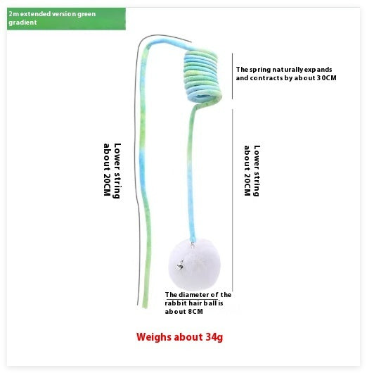 Cat Toy Self-Hi Sucker Spring Rabbit Hair Ball Interactive Play Pet Supplies Interactive Toys