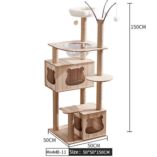 Cat Crawl Nest Scratching Board Tree Supplies Pet Toy Space Capsule