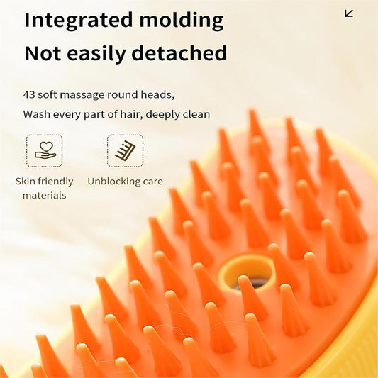 Cat Steam Brush 3 In1 Steam Cat Brush Rechargeable Silicone Steam Brush Massage Grooming Pet Brush Multifunctional Pet Hair Comb For Removing Tangled And Loosse Hair