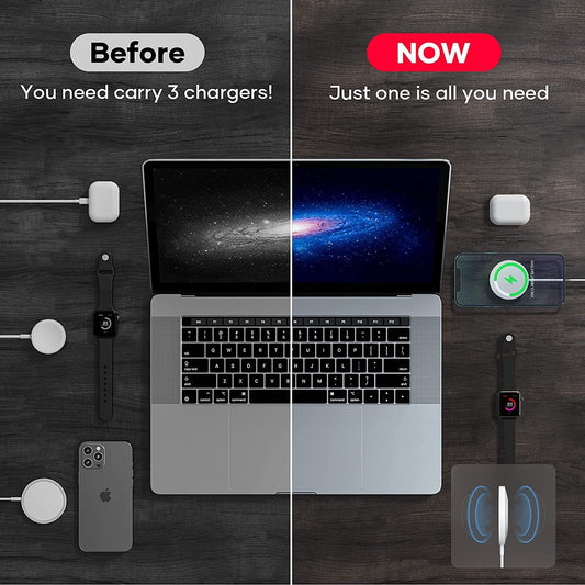 Watch Earphone Wireless Charger Magnetic Three In One