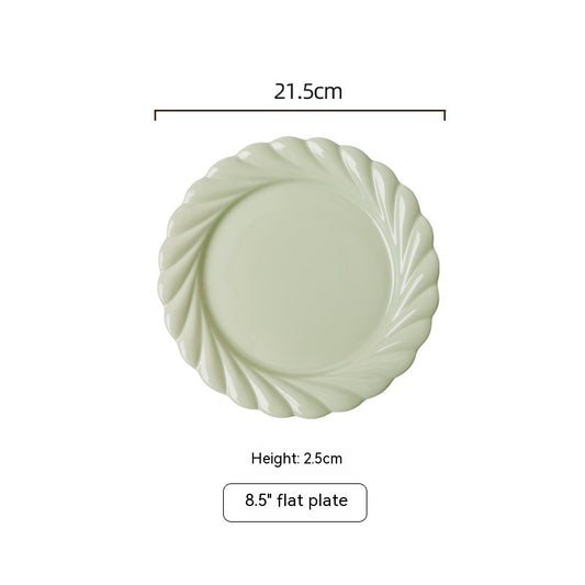 Ceramic Tableware Underglaze Rice  Light Luxury Plate Bowl