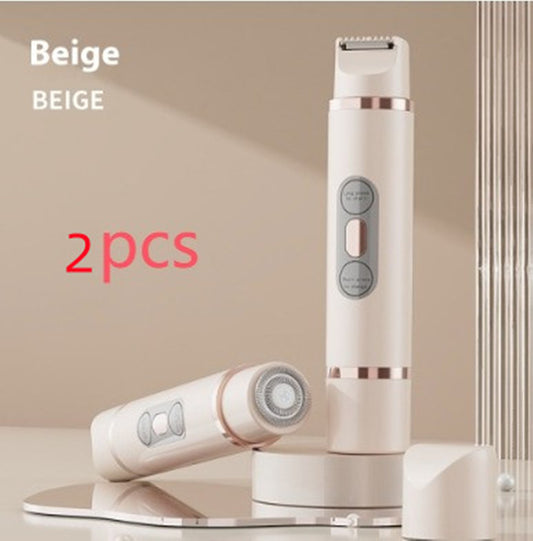 Dual-Head Electric Shaver Painless Women's Epilator Bikini Hair Removal Device Automatic Hair Trimmer Underarm Facial Lips Leg