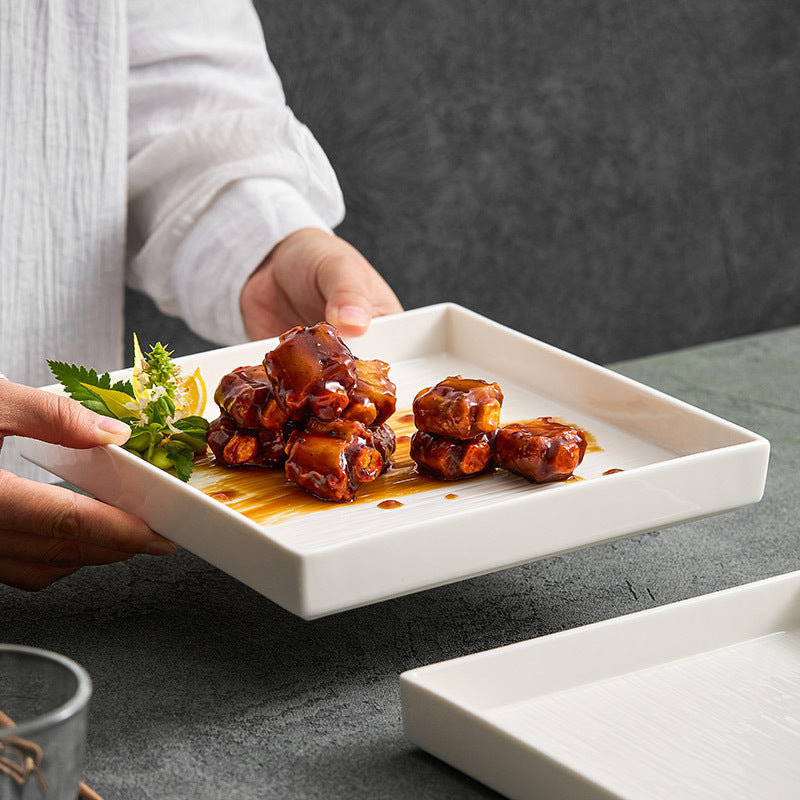 Square Plate Dishes Plate Dish Tableware