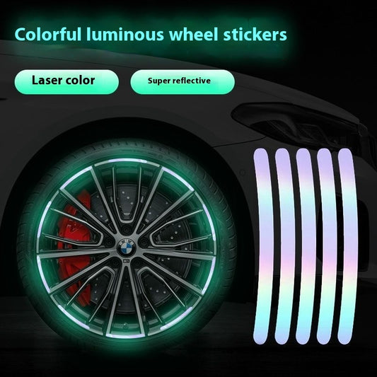 Warning Stickers Rainbow Luminous Decorative Car Sticker Supplies