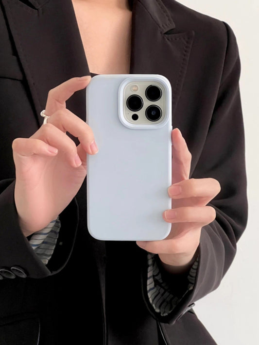 Solid Color Liquid Silicone Phone Case