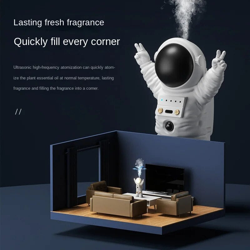 Astronaut Perfume Aroma Diffuser 50ML Electric Aromatic Air Freshener Essential Oil With Automatic Induction Night Light