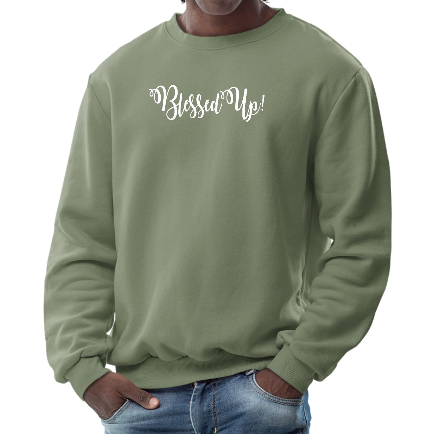 Mens Graphic Sweatshirt - Blessed Up-7