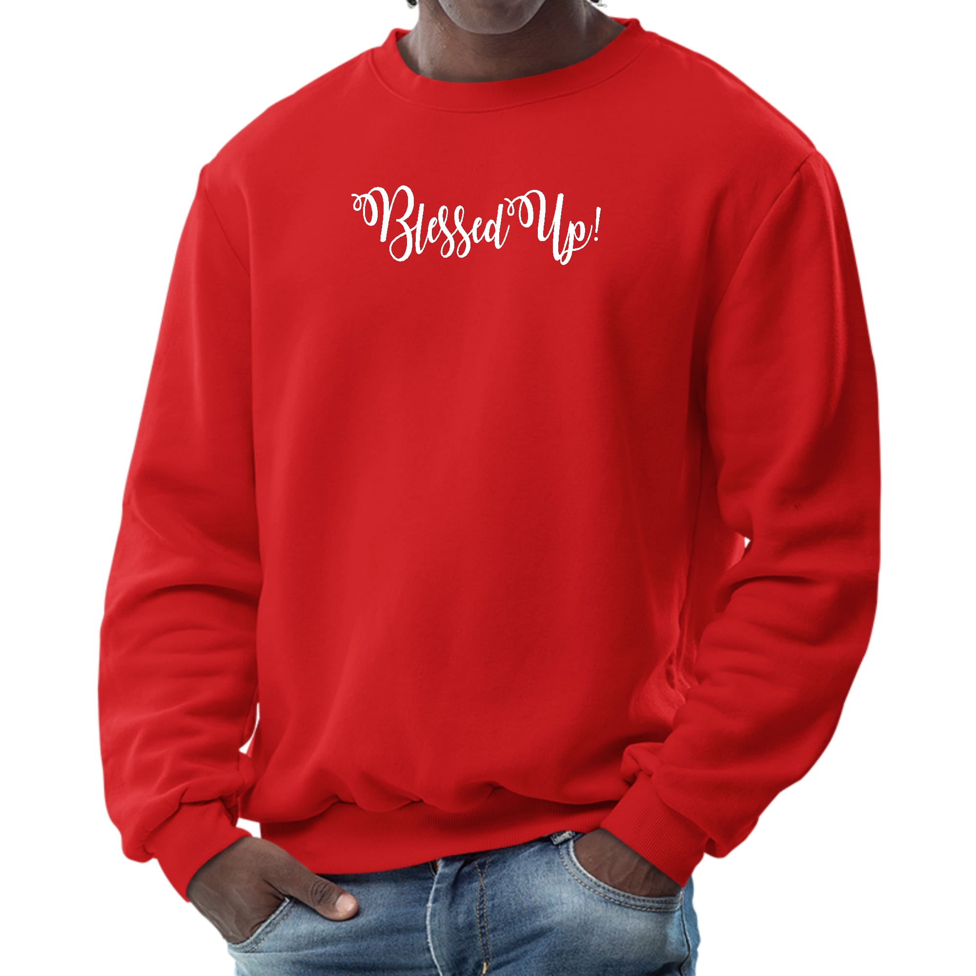Mens Graphic Sweatshirt - Blessed Up-1