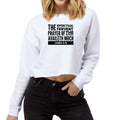 Womens Cropped Graphic Sweatshirt - the Effectual Fervent Prayer Print-0