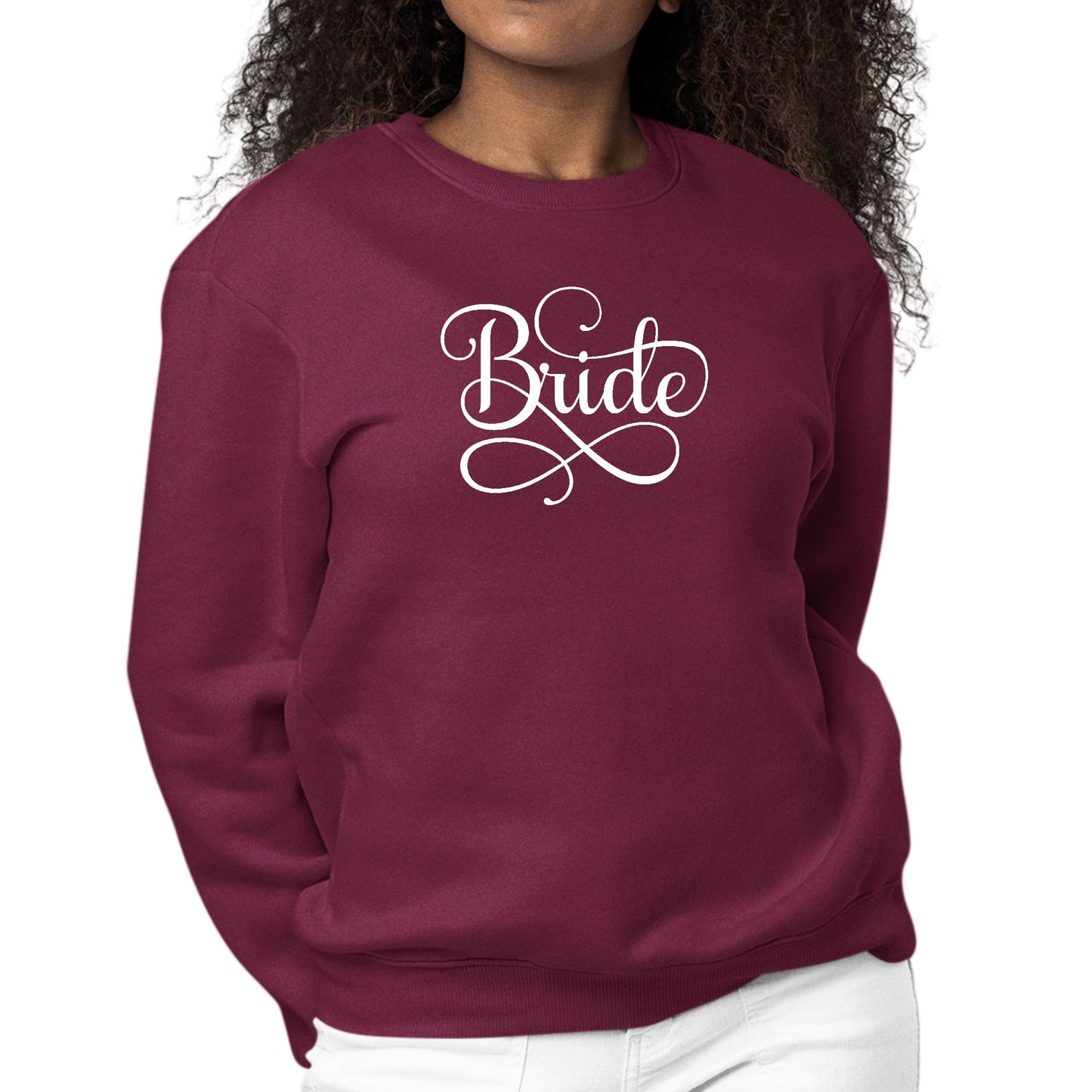 Womens Graphic Sweatshirt Bride Accessories - Wedding-5