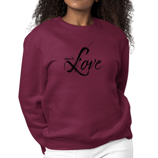Womens Graphic Sweatshirt Inspire Love-3