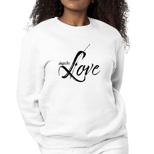 Womens Graphic Sweatshirt Inspire Love-0