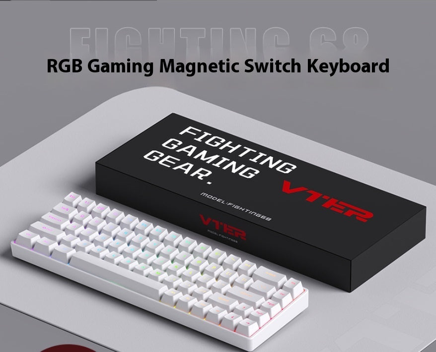 68 Magnetic Axis E-sports Keyboard Low Latency Full Key Hot Plug Mechanical Keyboard