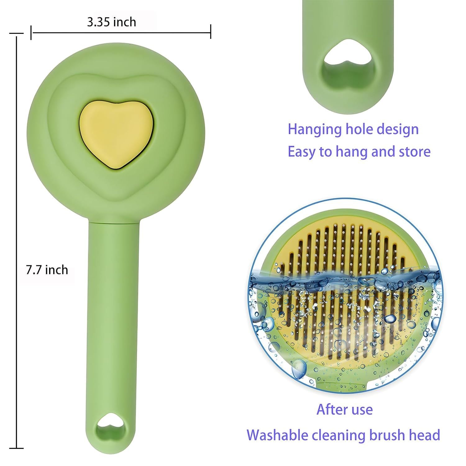 Pet Beauty Hair Removal Comb Cat Brush - One Click Release Care Cat Comb Dog Hair Removal Brush