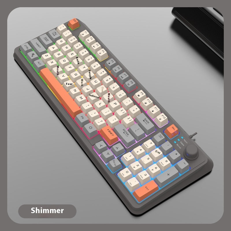 Combination Of Three Color Luminous K82 Gaming Wired Keyboard
