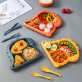 Creative Cartoon Dinosaur Children's Dinner Plate Four-piece Set