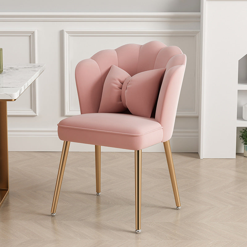 Light Luxury Dressing Stool Home Dining Chair Backrest Petals