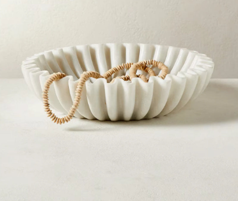 French Light Luxury Creative Personality Natural Marble Fruit Plate