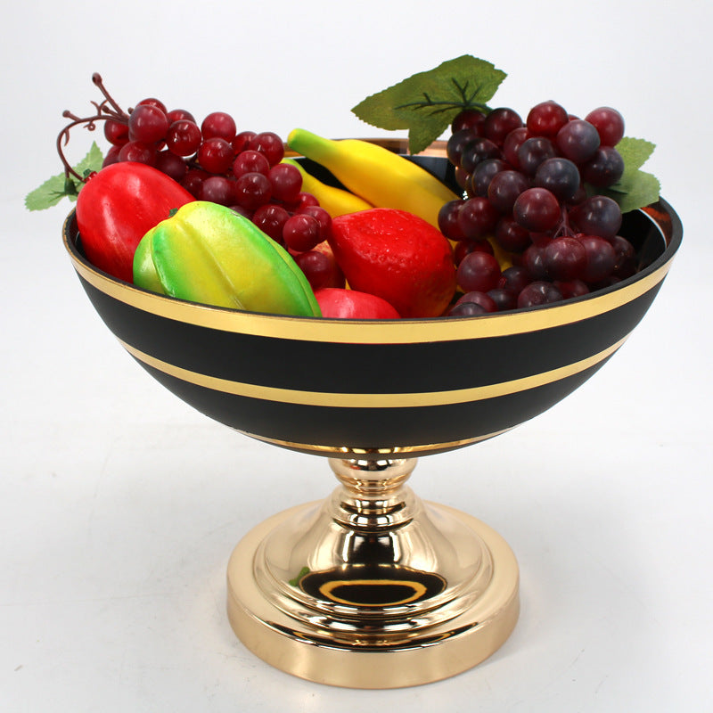 Light Luxury Nordic Hardware Wrought Iron Creative Living Room Fruit Basket Candy Plate