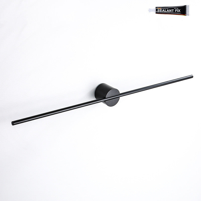 Bathroom Walnut Towel Bar Punch-free Toilet Wall-mounted Shelf Creative Towel Rack Light Luxury Thickened Single Bar