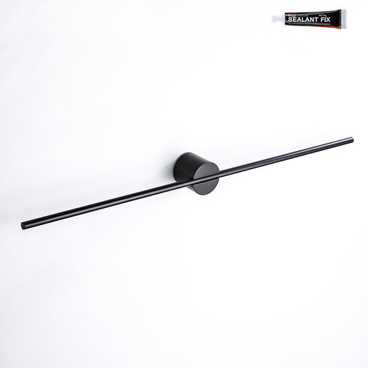 Bathroom Walnut Towel Bar Punch-free Toilet Wall-mounted Shelf Creative Towel Rack Light Luxury Thickened Single Bar