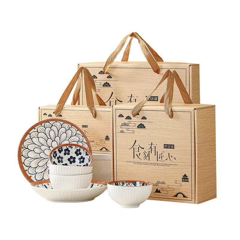 Ceramic Tableware Bowl Dish & Plate Suit
