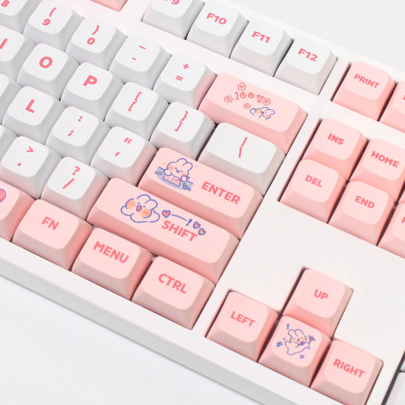 Steam Rabbit Mechanical Keyboard Customized Cute Personality Key Cap