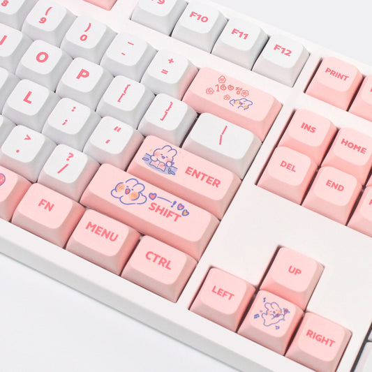 Steam Rabbit Mechanical Keyboard Customized Cute Personality Key Cap