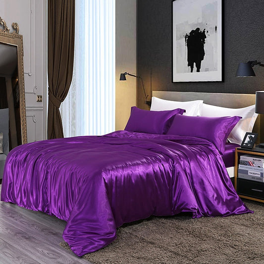 Four-piece Silky Sleep Bare Silk Quilt Cover