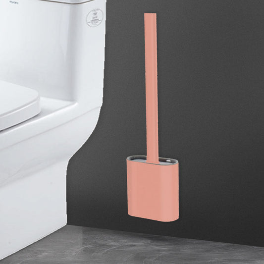 Creative Wall-Mounted Soft Brush With Cover For Toilet Washing