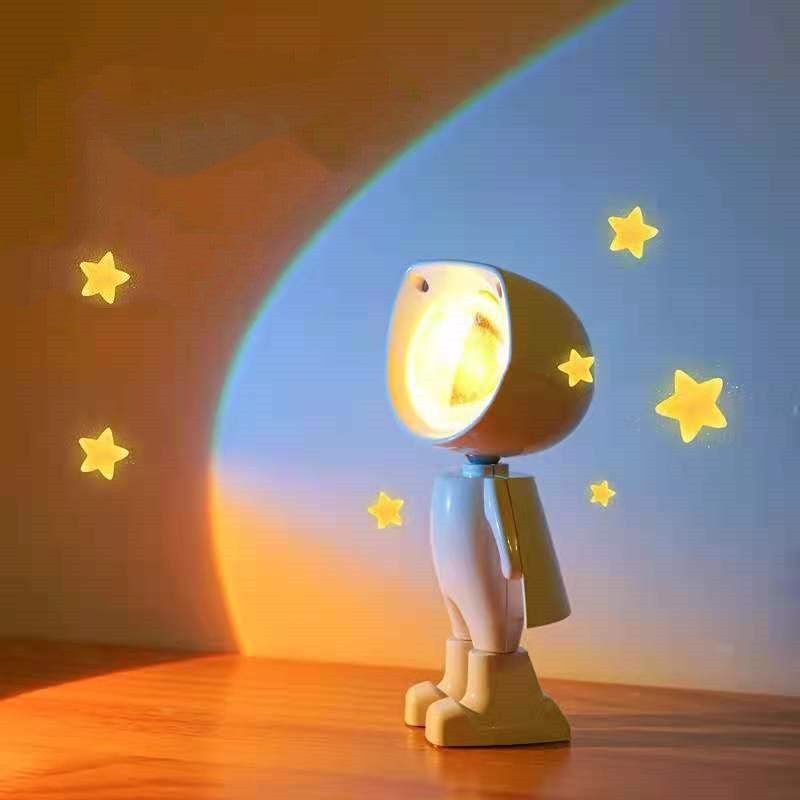 Little Sunset Day Light Robot Mini Astronaut