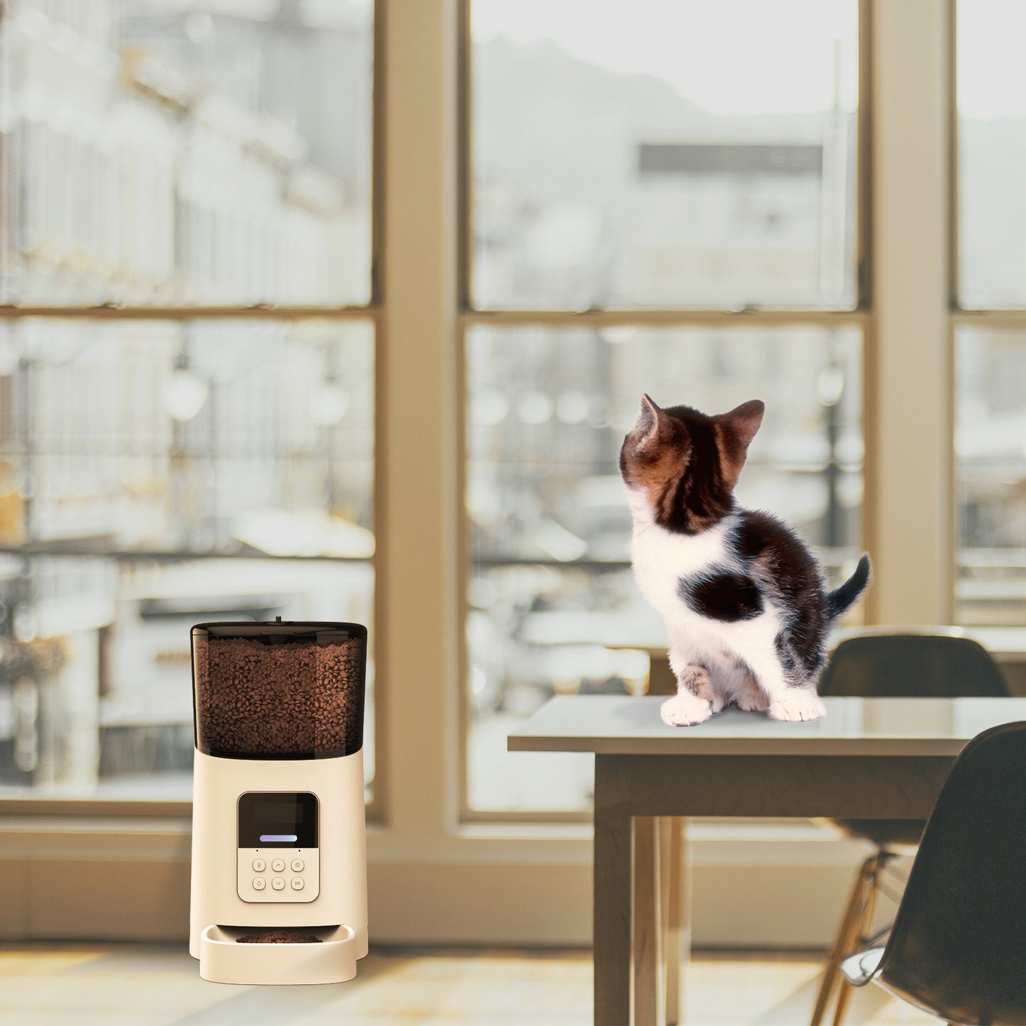 Automatic Pet Feeder Large-capacity Perspective Grain Bucket