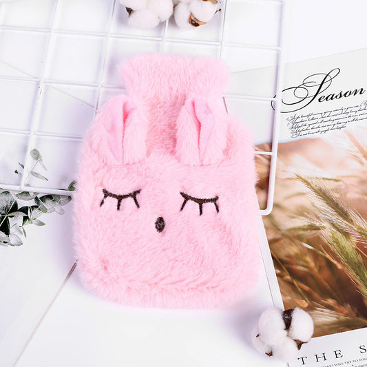 Cartoon Plush Hand Warmer Removable And Washable Installation Water Injection Hot Water Bottle Super Cute Cute Animal Water Bag