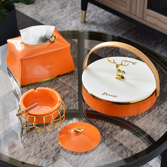 Modern Light Luxury Fruit Plate Platter Household Ceramics