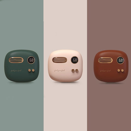 2 In 1 Retro Heater USB Charger Output Portable External Battery Hand Warmers 5000mAH Power Bank For Christmas Gift