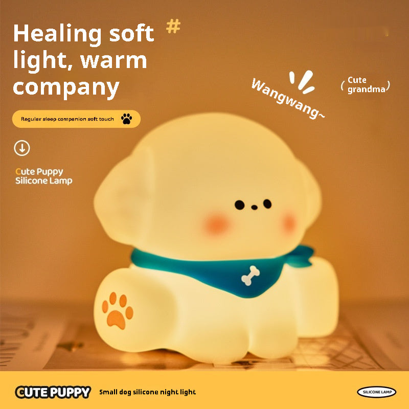 Puppy Bedroom Sleeping Children's Silicone Pat Night Light