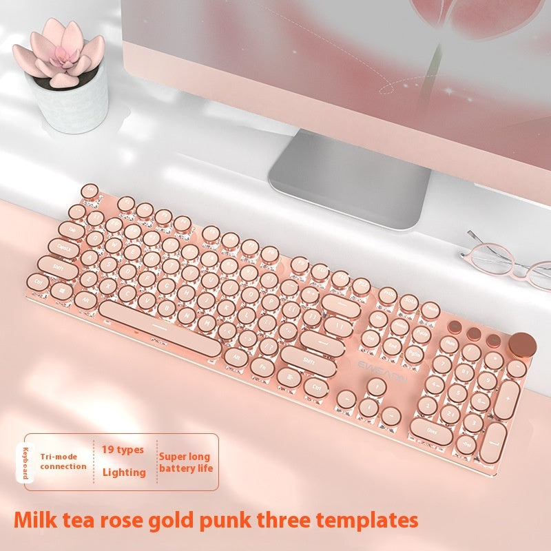 Predecessor TK950 Wireless Bluetooth Three-mode Real Mechanical Mouse Suit E-sports Games Punk Keyboard Usb