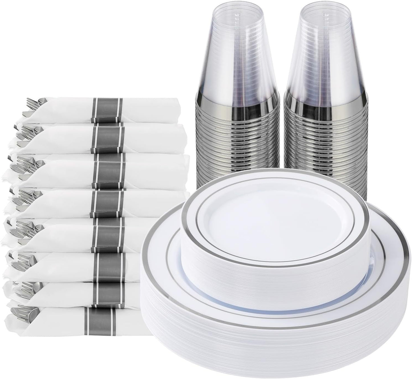 Tableware Set Disposable Wineglass Knife, Fork And Spoon Hard Plastic Fruit Hollow Plate